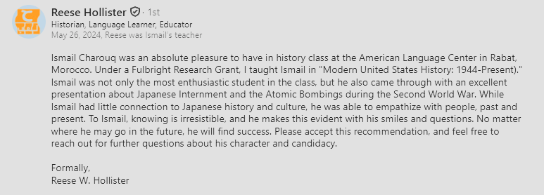 Comment from Reese Hollister