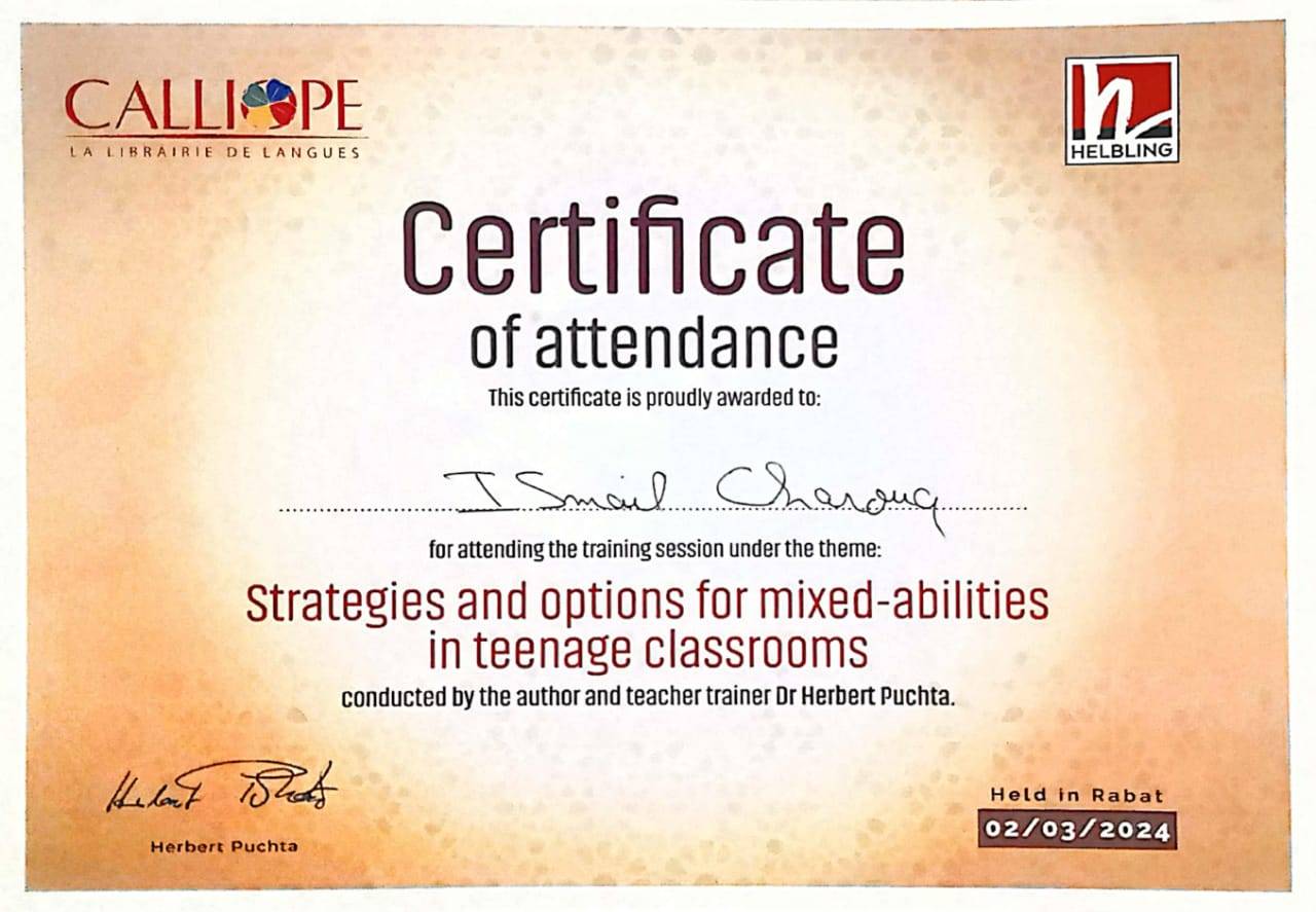 Strategies for Mixed-Abilities in Teenage Classrooms Certificate